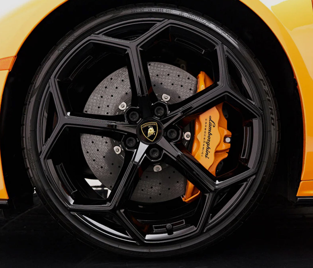 Lamborghini huracan carbon ceramic caliper powdercoat service