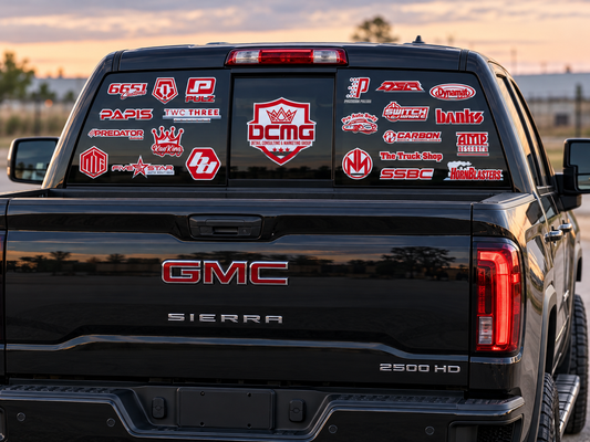 Rear glass sponsorship logo package