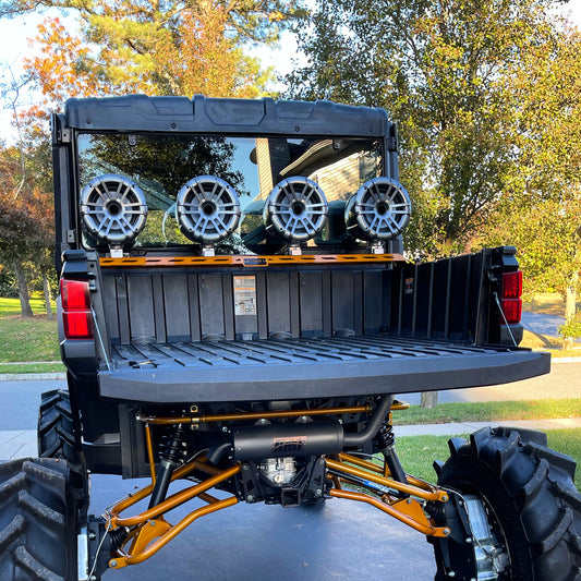 Polaris ranger bed mounted tower speaker rack