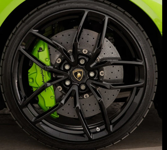 Lamborghini huracan carbon ceramic caliper powdercoat service
