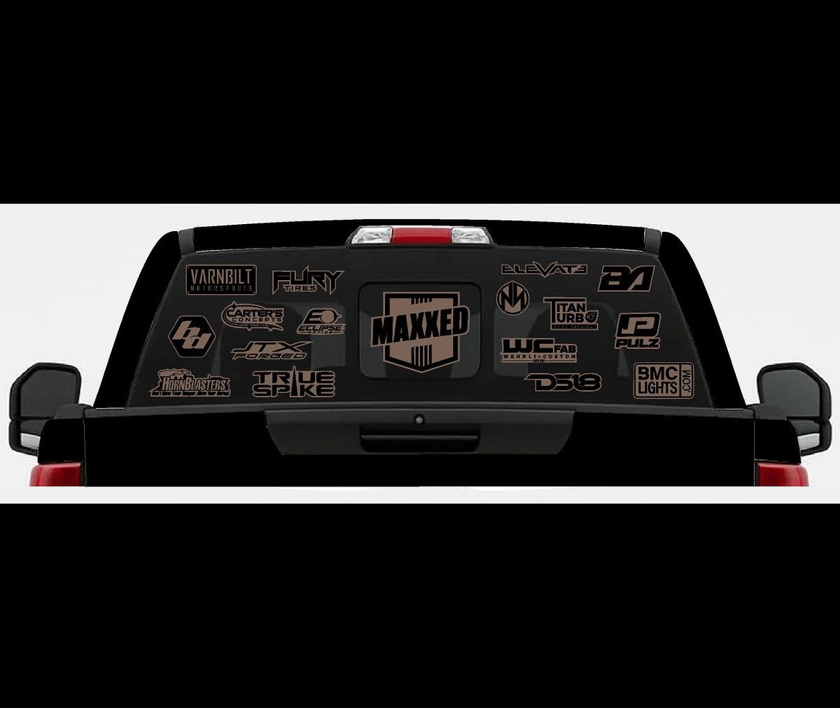 Rear glass sponsorship logo package