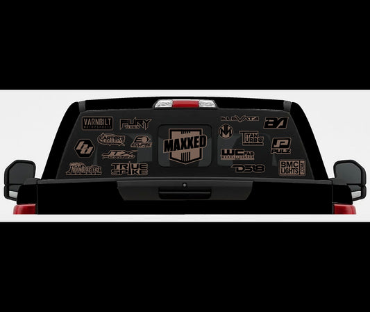 Rear glass sponsorship logo package