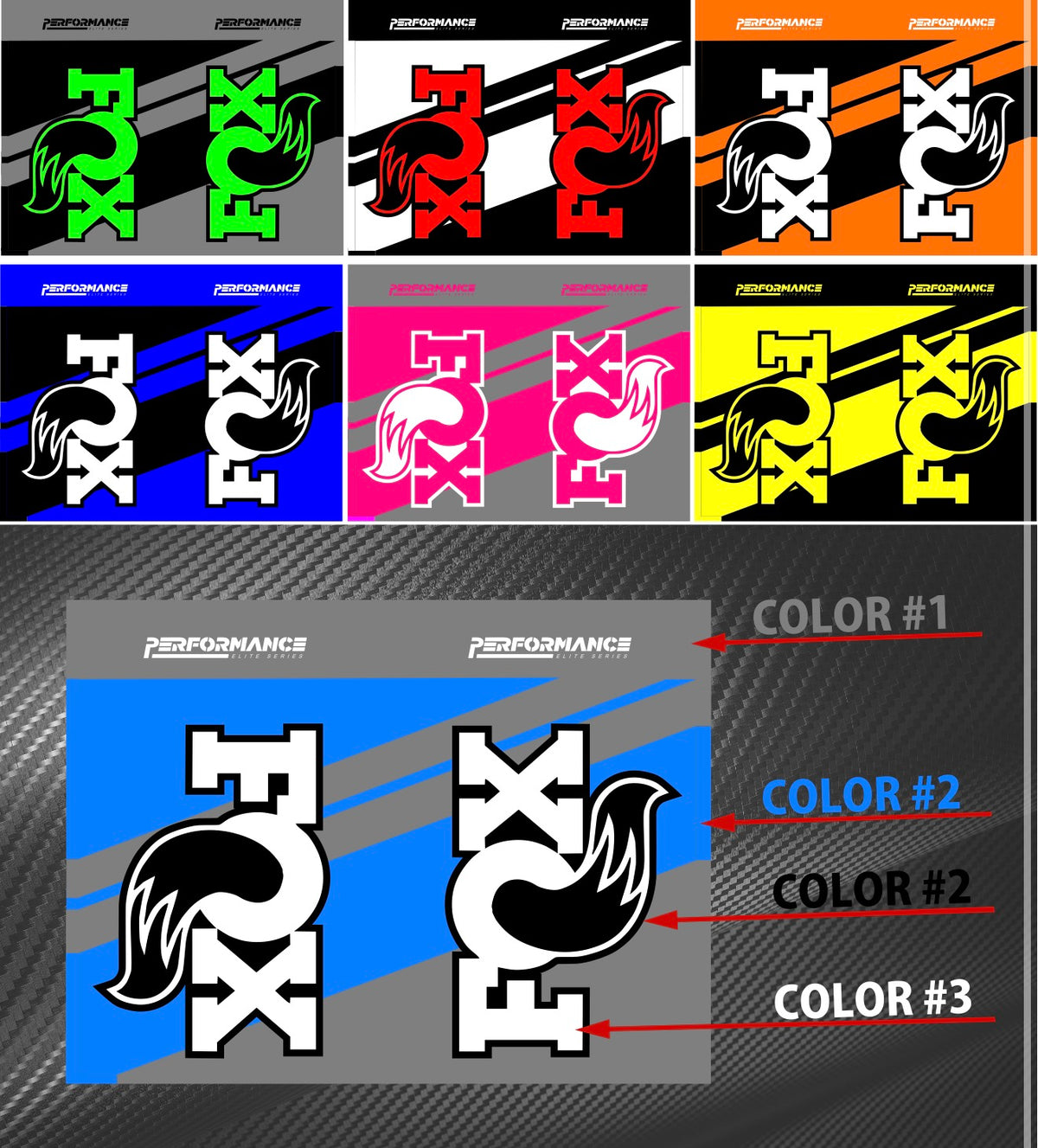 Custom resi/shock logos