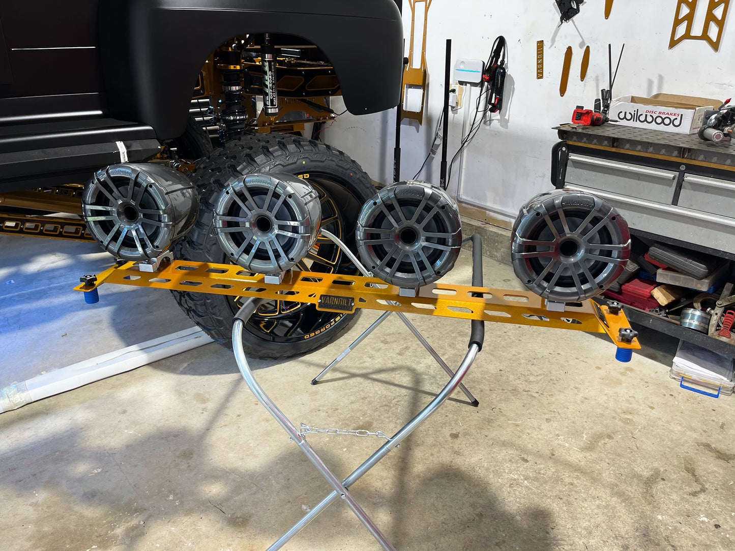 Polaris ranger bed mounted tower speaker rack